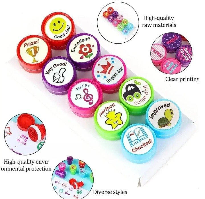 Appreciation Stamps – Kids Stamp Set for Motivation | Self-Inking | Pack of 10 View Gallery - Pakistan