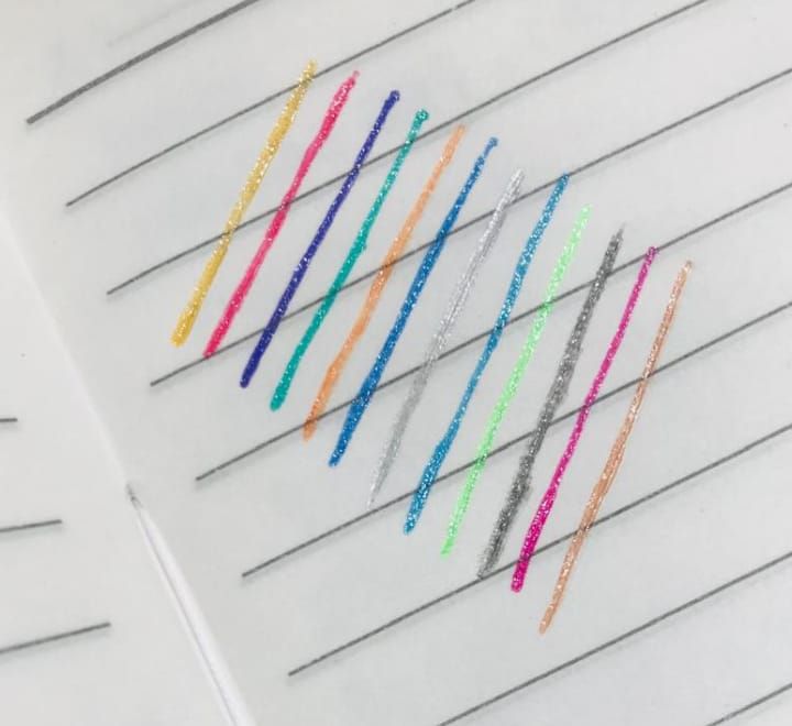 Fruit Scent Gel Glitter Pen – 1.0mm Smooth Writing with a Sparkle | Pack of 12 View Gallery - Pakistan
