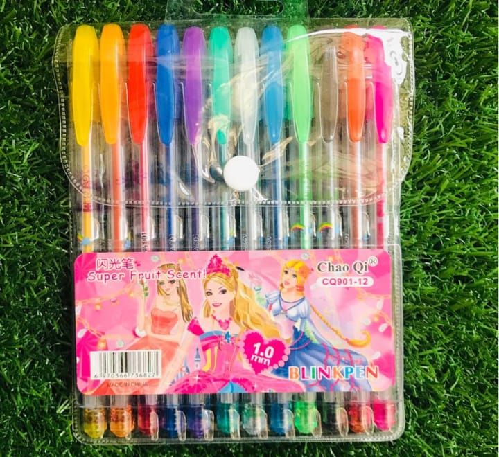 Fruit Scent Gel Glitter Pen – 1.0mm Smooth Writing with a Sparkle | Pack of 12 View Gallery - Pakistan