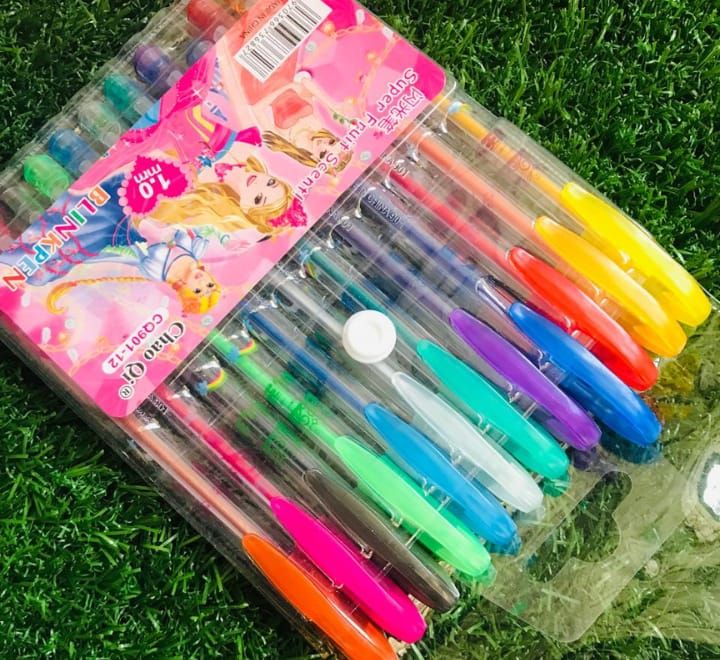 Fruit Scent Gel Glitter Pen – 1.0mm Smooth Writing with a Sparkle | Pack of 12 View Gallery - Pakistan