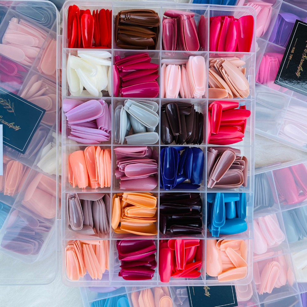 288 PCs Colorful Nails Box| ABS Plastic | Nail Shaper Set (Random Color) View Gallery - Pakistan