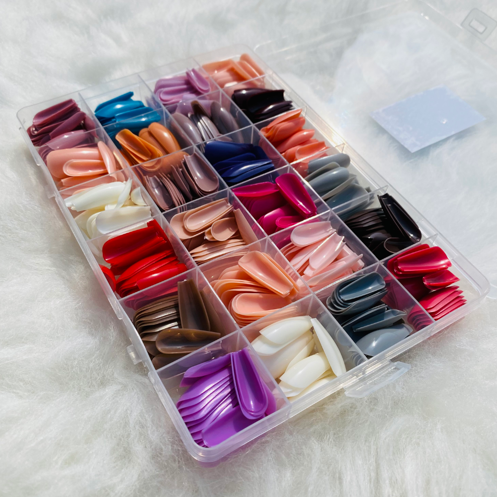 288 PCs Colorful Nails Box| ABS Plastic | Nail Shaper Set (Random Color) View Gallery - Pakistan