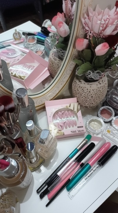 Luxury Pink Nail Tips Set – 12 PCS False Nails with Glitter &amp; Rhinestone Design | Elegant Salon-Style Press-On Nails for Parties, Weddings &amp; Everyday Fashion View Gallery - Pakistan