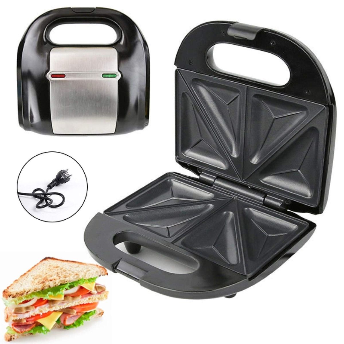 Philips Portable Sandwich Maker for Home &amp; Office – 2-Slice Non-Stick with Heat Indicator View Gallery - Pakistan
