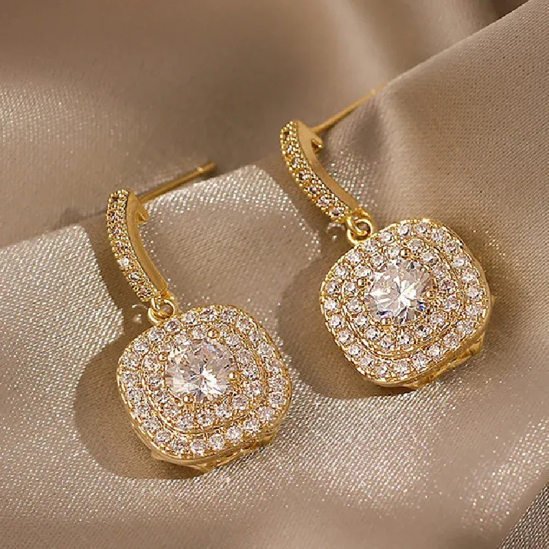 Crystal Earrings – Sparkling Dangle Earrings for Party &amp; Everyday Wear - Earings For Girls ( PJT-990 ) View Gallery - Pakistan