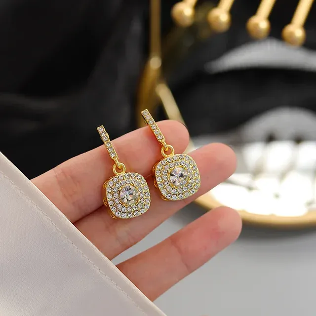 Crystal Earrings – Sparkling Dangle Earrings for Party &amp; Everyday Wear - Earings For Girls ( PJT-990 ) View Gallery - Pakistan