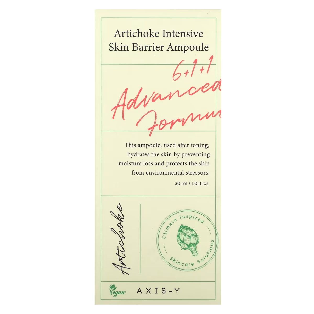 AXIS-Y Artichoke Intensive Skin Barrier Ampoule – Hydrating &amp; Barrier-Strengthening Serum | 30ml Skin Care (Original) View Gallery - Pakistan