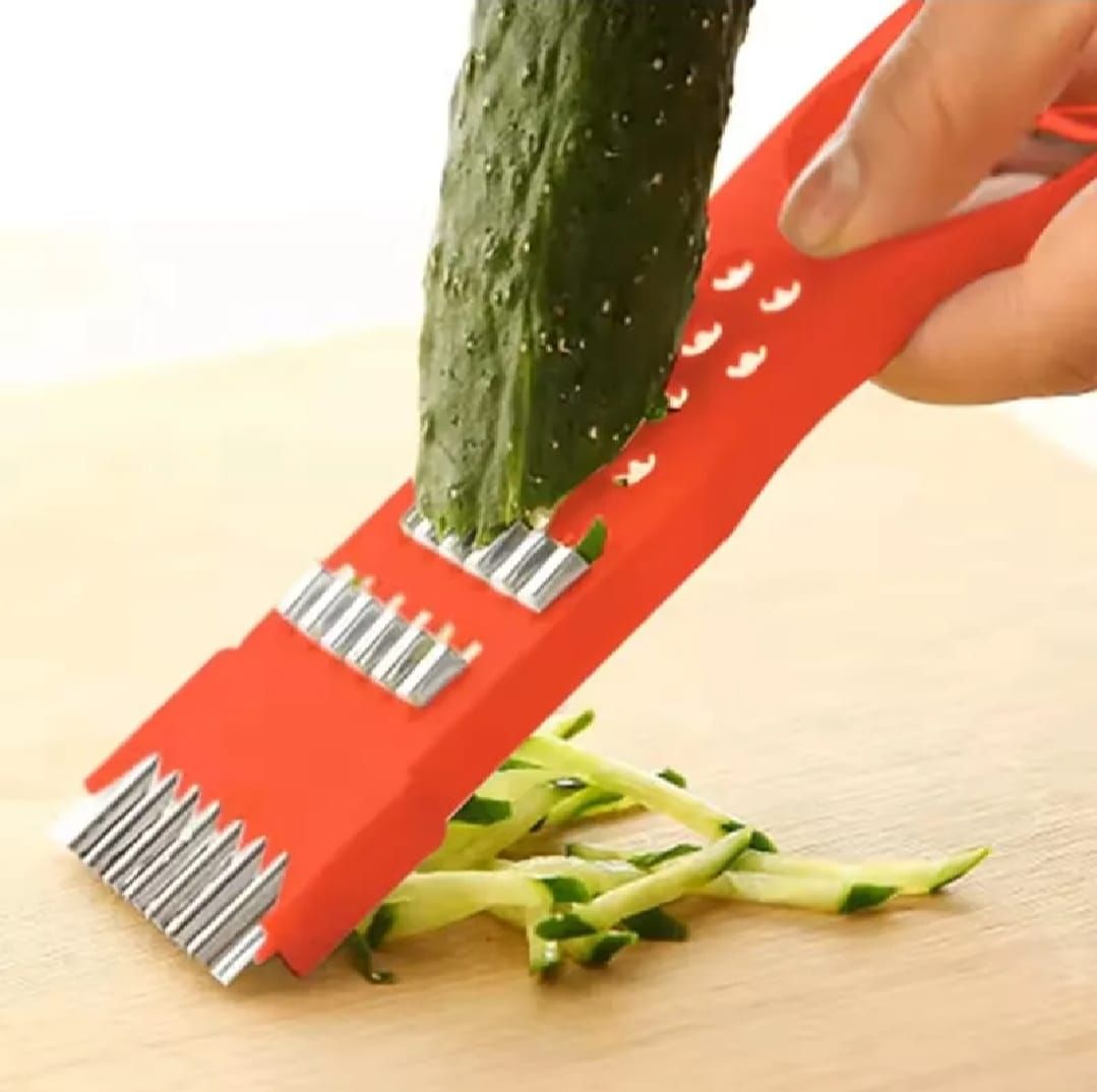 5-in-1 Multi Vegetable Cutter &amp; Peeler – Multipurpose Julienne Slicer, Grater, Metal Scraper, and Fruit &amp; Vegetable Kitchen Tool View Gallery - Pakistan