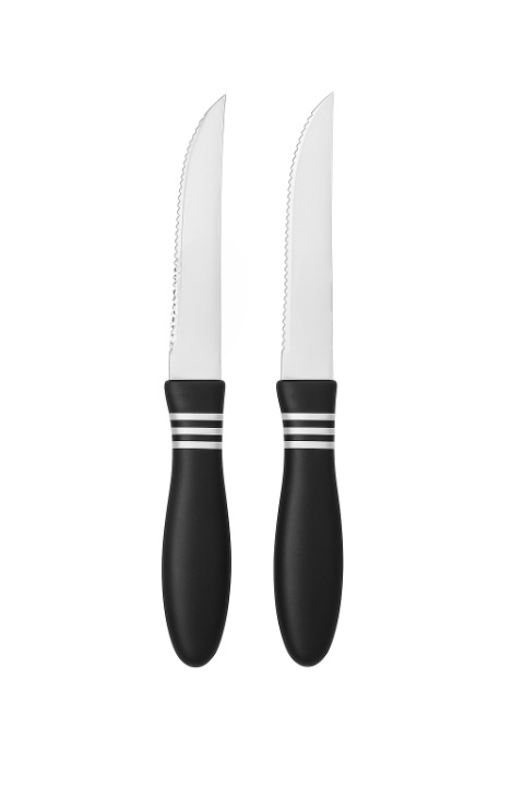 2 Pcs Concord Stainless Steel Kitchen Knife – Multipurpose Table Knife with Serrated Edge, 12 cm (Random color) View Gallery - Pakistan