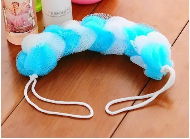 2PCs Wash Brush Bath Back Hanging Mesh Shower Sponge – Soft Exfoliating Braid Loofah (Random Color) View Gallery - Pakistan