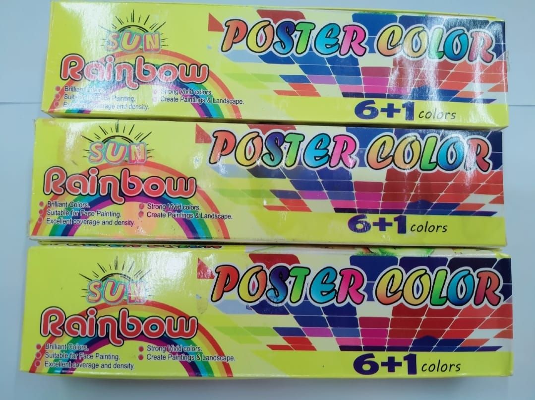 Poster Colours 6+1 Pack with Free Brush – Multi-Purpose Watercolor Set for Art, School, and Face Painting View Gallery - Pakistan