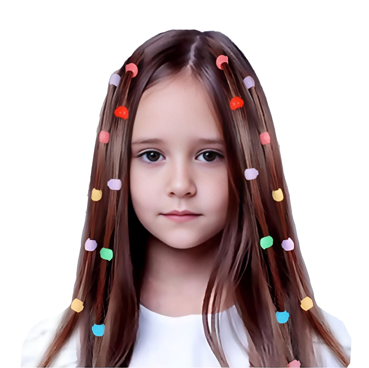 30 PCS Baby Girls Hairpins – Cute Candy Color Mini Hair Clips &amp;amp; Hair Braids Beads Set (Random Color)