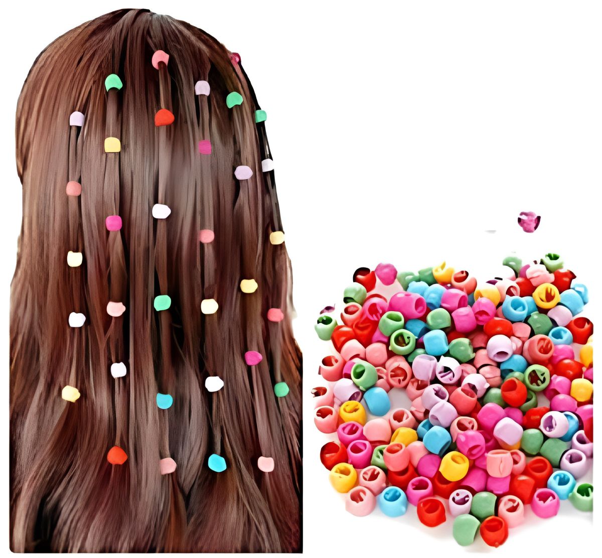 30 PCS Baby Girls Hairpins – Cute Candy Color Mini Hair Clips &amp; Hair Braids Beads Set (Random Color) View Gallery - Pakistan