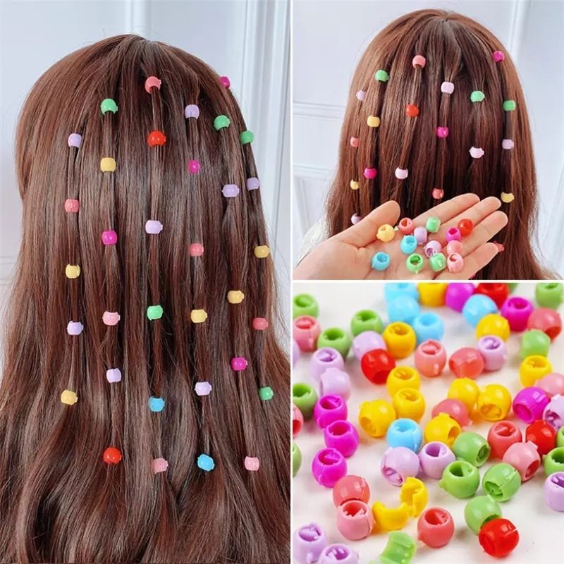 30 PCS Baby Girls Hairpins – Cute Candy Color Mini Hair Clips &amp; Hair Braids Beads Set (Random Color) View Gallery - Pakistan