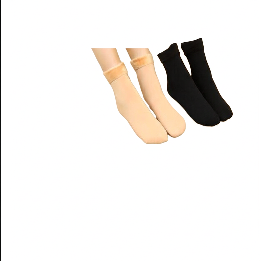 Women’s Woolen Quarter Socks – Pack of 2 , Soft &amp; Warm Winter Wear, Elegant Style, Flexible Size, Comfortable Daily Use, Available in Black &amp; Skin Colors (1 Pair) View Gallery - Pakistan