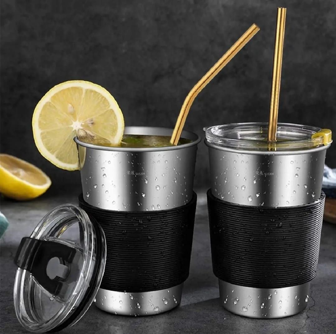 Set of 6 Colorful Reusable Metal Straws – Stainless Steel Drinking Straws with Eco-Friendly Design for Home, Travel &amp; Parties View Gallery - Pakistan