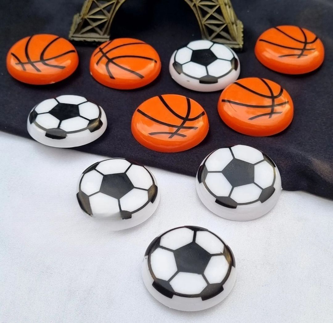 Basketball &amp; Football Refrigerator Magnets – Set of 10 Durable Sports-Themed Decorative Magnets (1.5 x 1.5 Inches) View Gallery - Pakistan