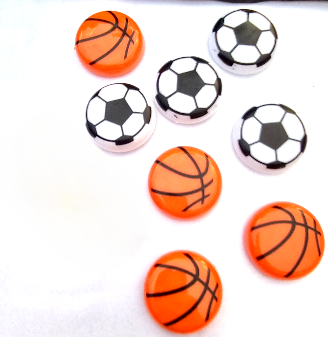 Basketball &amp; Football Refrigerator Magnets – Set of 10 Durable Sports-Themed Decorative Magnets (1.5 x 1.5 Inches) View Gallery - Pakistan