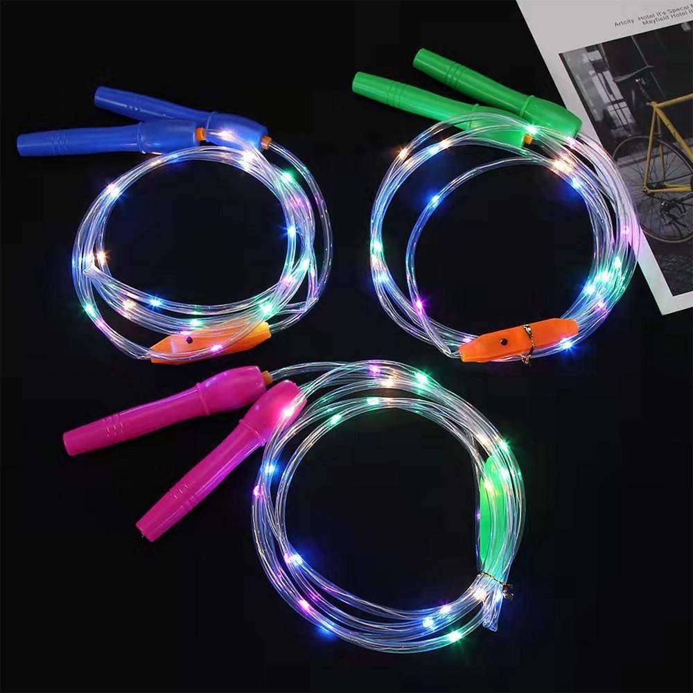 Lighting Jump Skipping Rope – LED Fitness Rope for Kids &amp; Adults, Indoor/Outdoor Training, Random Color View Gallery - Pakistan