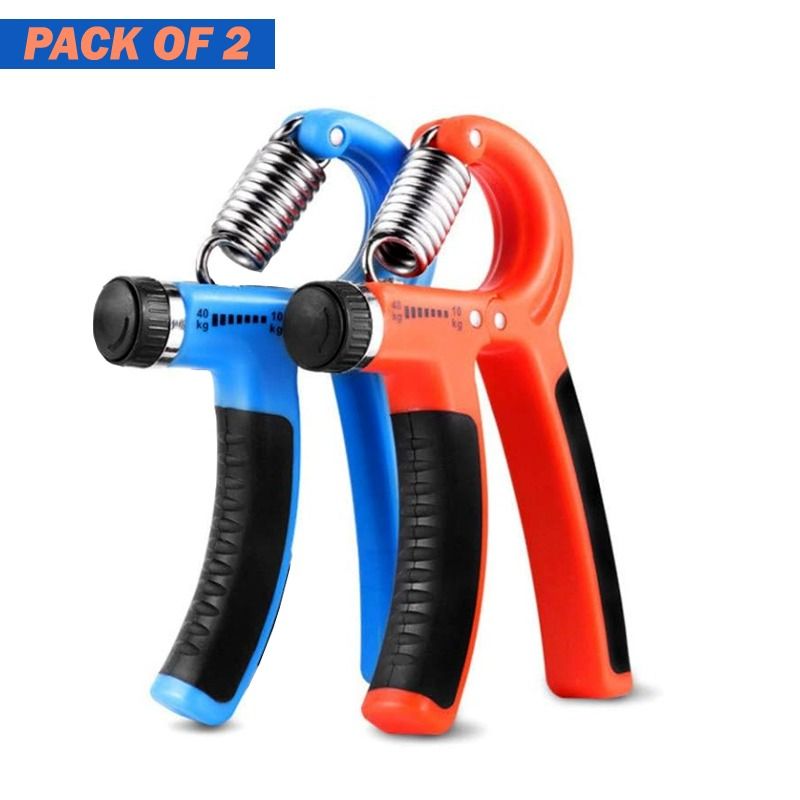 Set of 2 Adjustable Heavy Hand Grippers (10–40Kg) – Strength Training Exerciser for Hand, Wrist &amp; Finger Workout (random Color) View Gallery - Pakistan