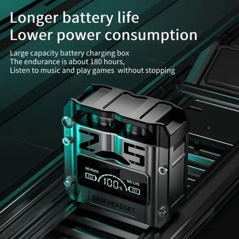 M25 Bluetooth 5.3 Wireless Earbuds – HiFi Sound, LED Battery Display, 40 Hours Backup, Noise Cancelling, Touch Control, Waterproof View Gallery - Pakistan