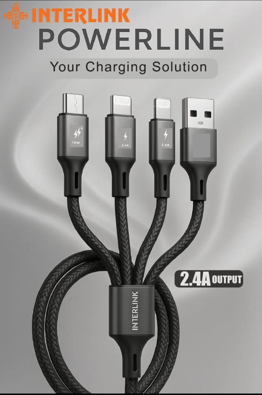 Interlink Max To Iphone cable | Performs Like A Champ | High Definition Fadr With 3 Layer Coating | USB-C To Lightning Cable | Power 27W | Length: 1 meter | Transmission Rate : 480Mbps| Best Cable For iPhone View Gallery - Pakistan
