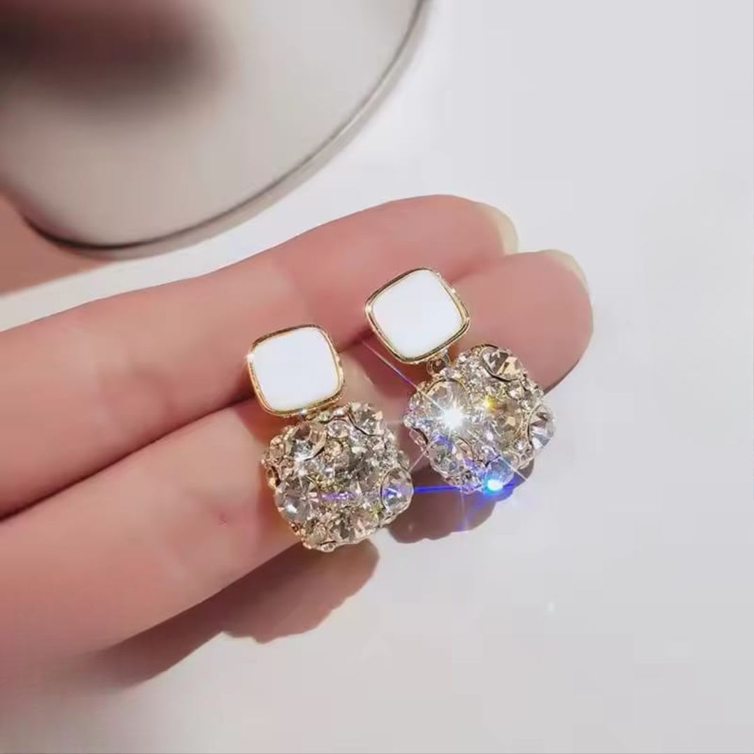 PJT-984 Fashion Rhinestone Square Earrings For Women Women Jewelry Party Accessries Gift View Gallery - Pakistan