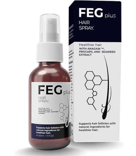 FEG PLUS Hair &amp; Beard Growth Serum Spray 50ml | 22% Seaweed Extract, Rosemary, Redensyl, Anagain &amp; 5% Minoxidil | Anti Hair Loss, Regrowth Treatment View Gallery - Pakistan