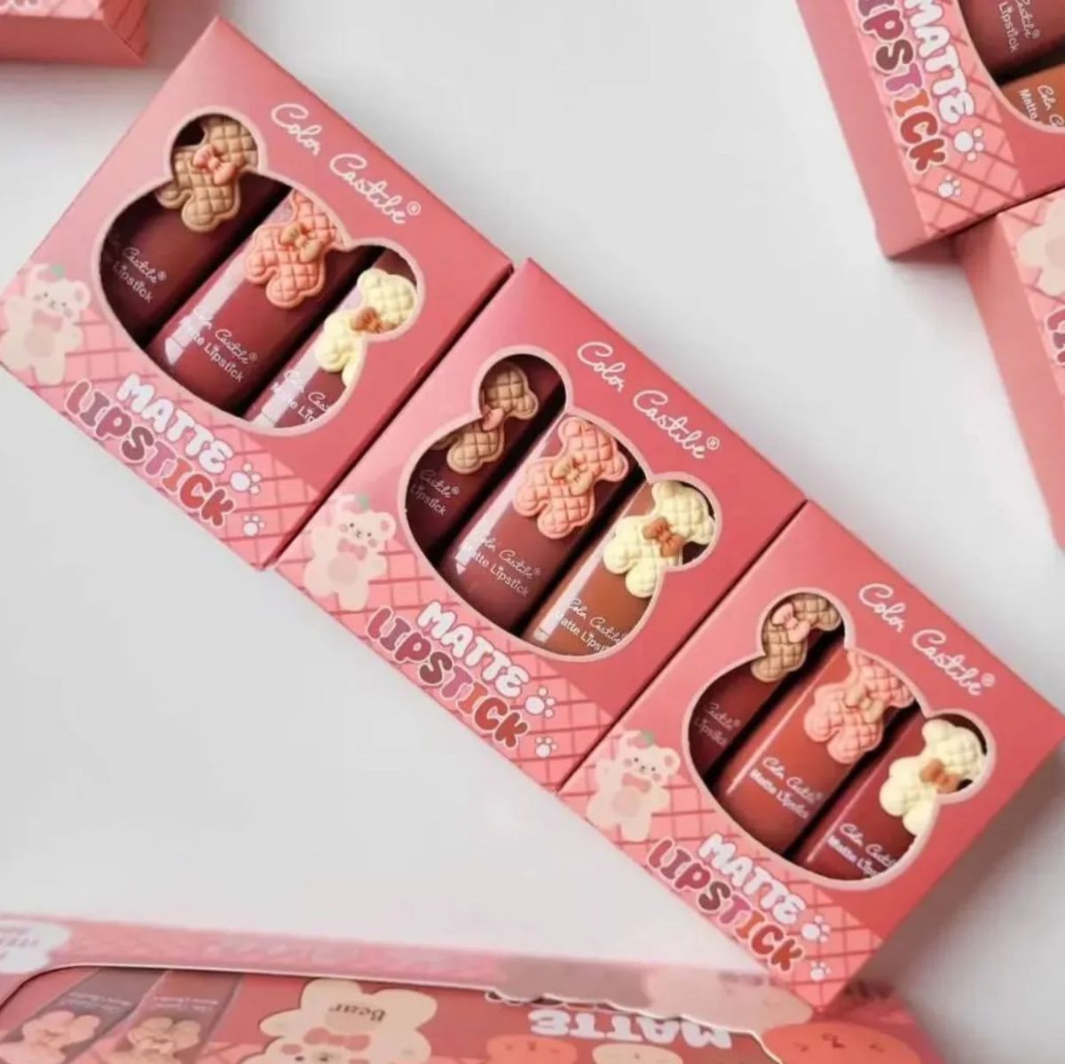 Color Castile Pack of 3 Bear Shape Matte Lipsticks – Long-Lasting, Bold &amp; Vibrant Makeup Essential View Gallery - Pakistan