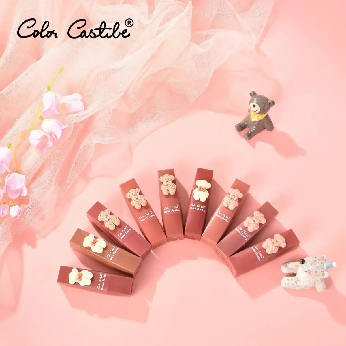 Color Castile Pack of 3 Bear Shape Matte Lipsticks – Long-Lasting, Bold &amp; Vibrant Makeup Essential View Gallery - Pakistan