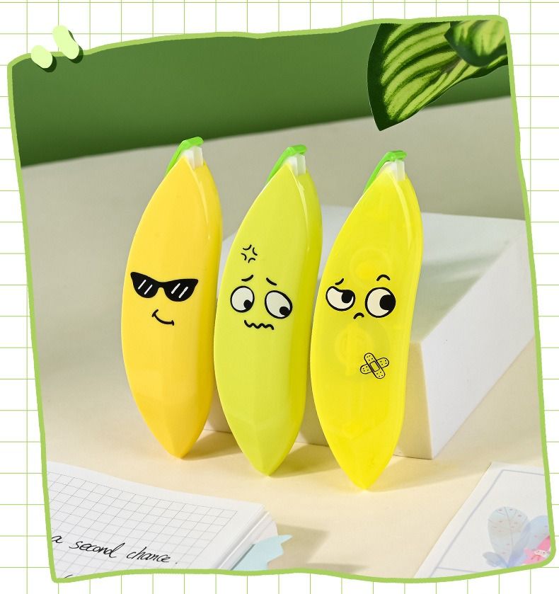 Banana Shaped Correction Tape – Fun &amp; Portable Eraser Tool for Paper, Labels, and More – 14cm View Gallery - Pakistan