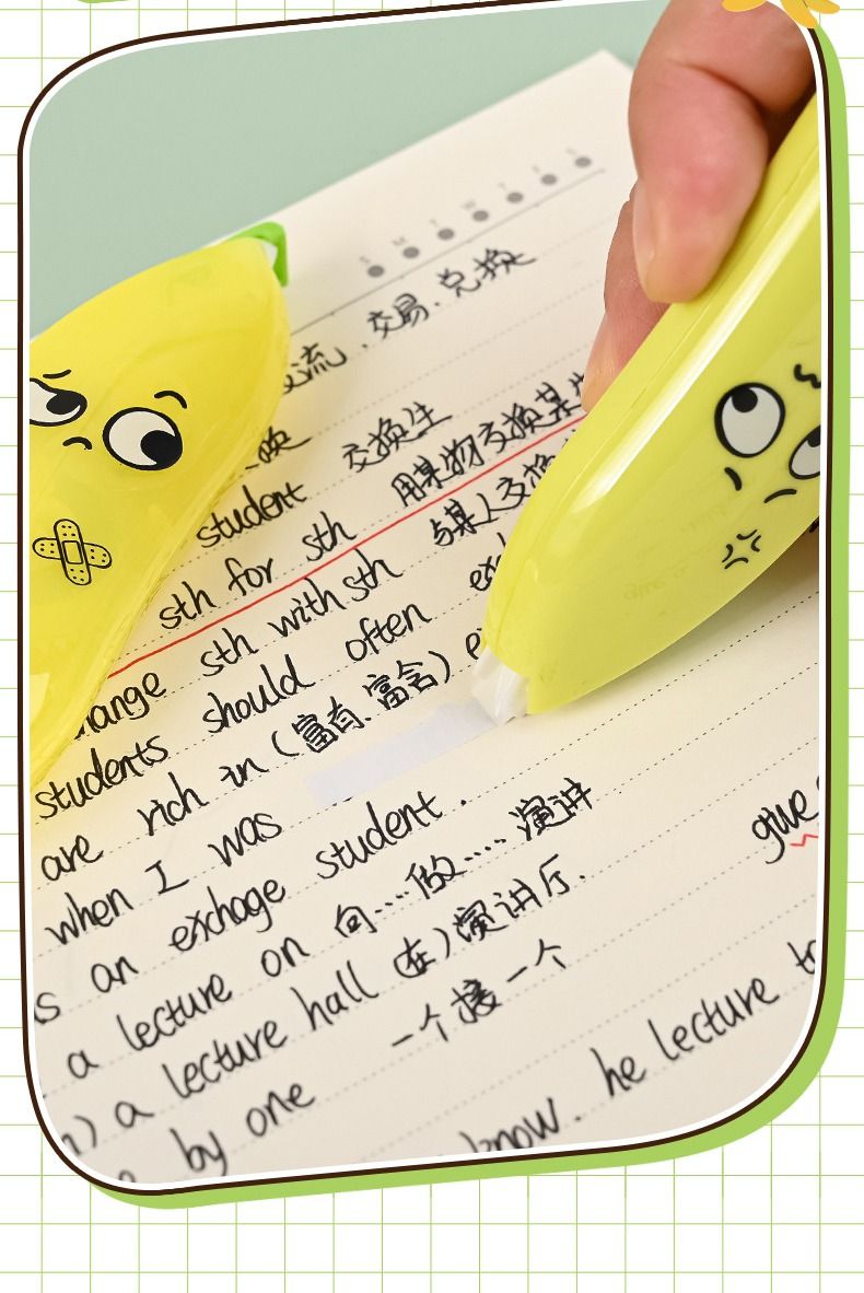 Banana Shaped Correction Tape – Fun &amp; Portable Eraser Tool for Paper, Labels, and More – 14cm View Gallery - Pakistan