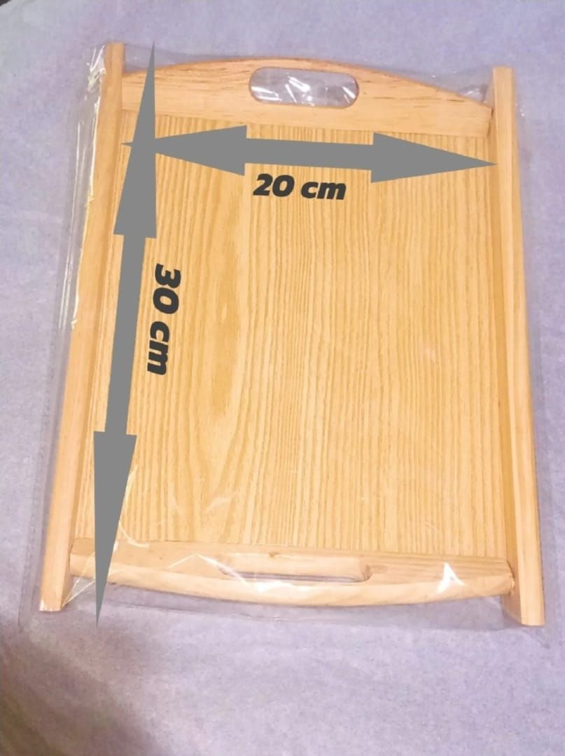 Large Wooden Serving Tray – Strong, Stylish, and Perfect for Serving Food, Drinks, and Decorating Your Home View Gallery - Pakistan
