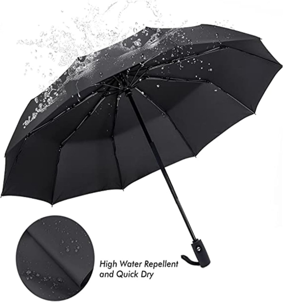 Compact Travel Umbrella with Windproof Design Gray Ghana View Gallery - Pakistan