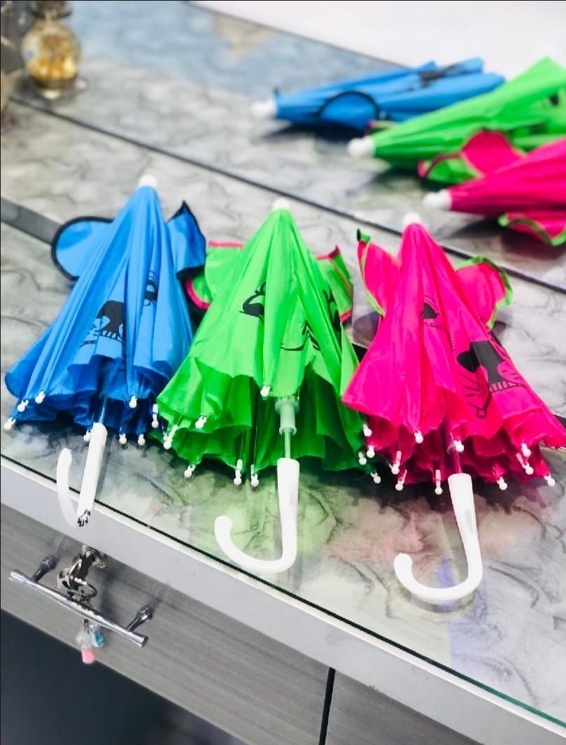 Small Kids Cartoon Umbrella – Multicolor, Random Shape &amp; Design, Lightweight &amp; Compact View Gallery - Pakistan