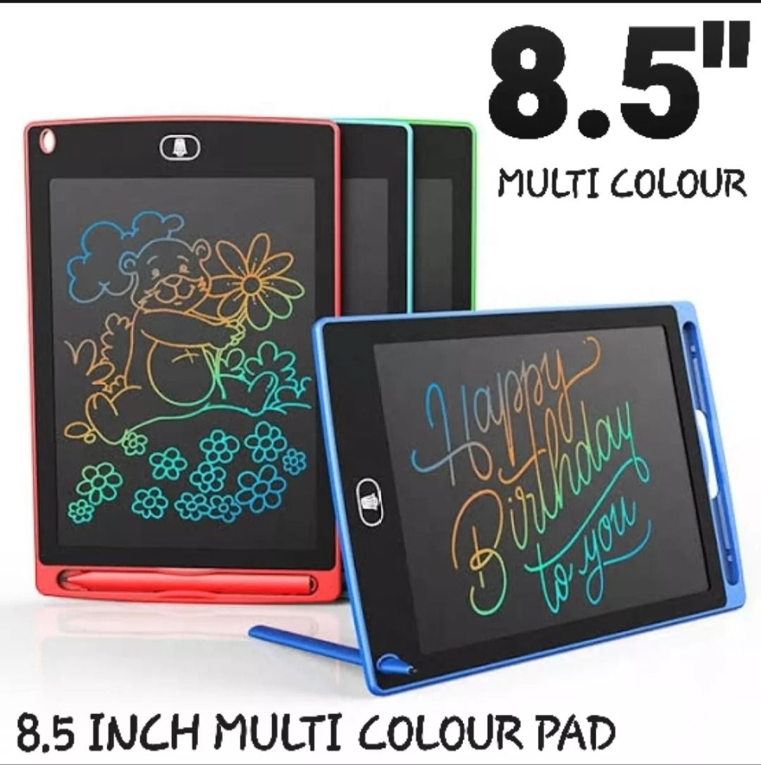 Writing LCD Drawing 8.5 Inch Multicolor Screen Tablet Available in 10inch, 12inch sizes Also View Gallery - Pakistan
