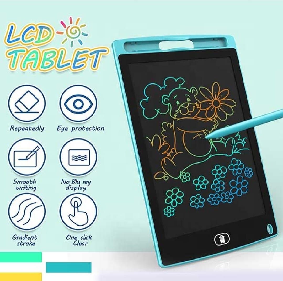 Writing LCD Drawing 8.5 Inch Multicolor Screen Tablet Available in 10inch, 12inch sizes Also View Gallery - Pakistan