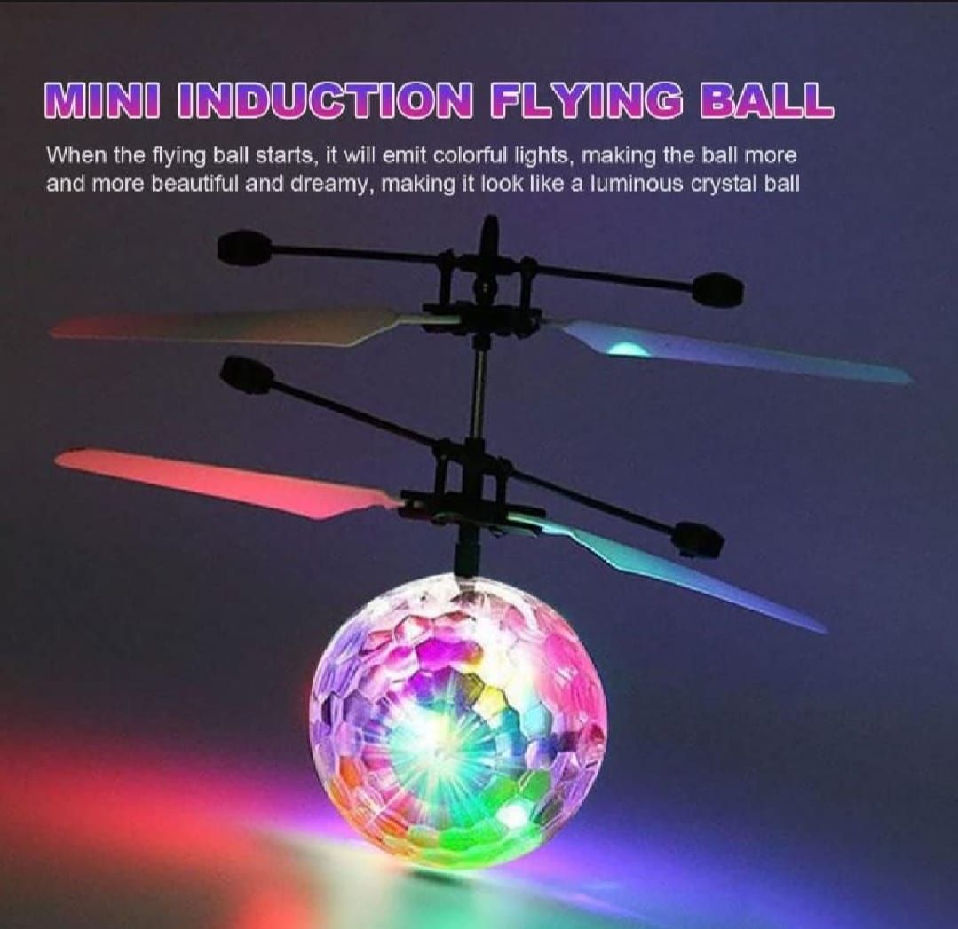 Hand Control Flying Ball with Motion Sensors, 3D Lights, Gravity Sensor, Multi Infrared Induction RC LED Light Helicopter Toy, USB Rechargeable Crystal Ball, Luminous Colorful Hovering Flying Ball for Boys and Girls, Indoor/Outdoor Kids Toy View Gallery - Pakistan
