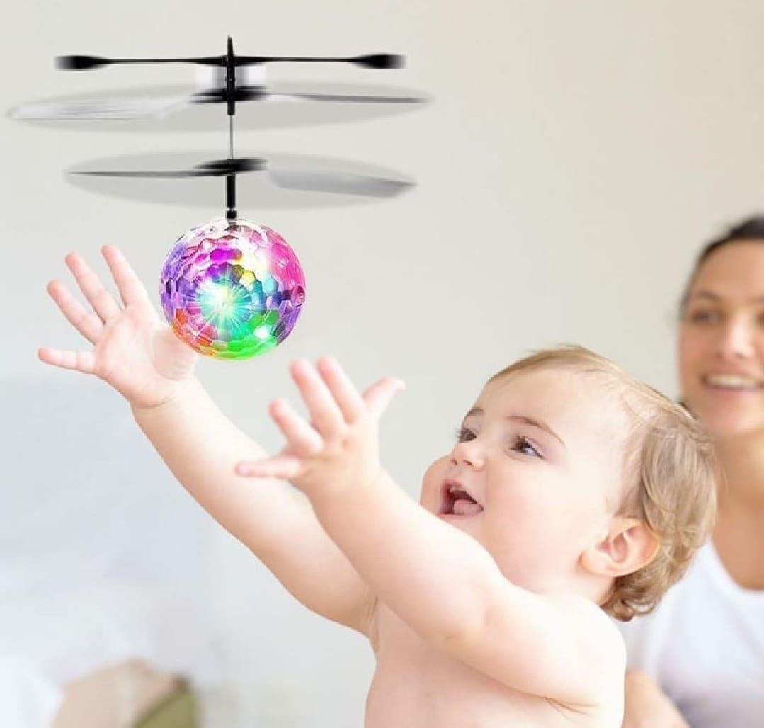 Hand Control Flying Ball with Motion Sensors, 3D Lights, Gravity Sensor, Multi Infrared Induction RC LED Light Helicopter Toy, USB Rechargeable Crystal Ball, Luminous Colorful Hovering Flying Ball for Boys and Girls, Indoor/Outdoor Kids Toy View Gallery - Pakistan