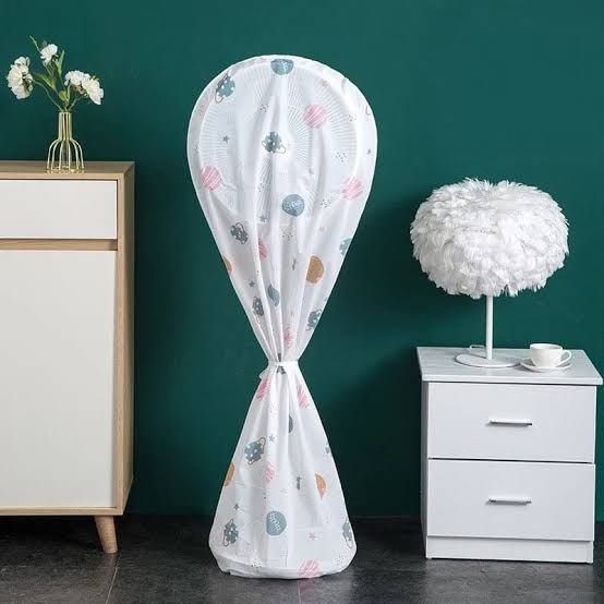 Decorative Fan Cover with Colorful Pattern Design – Dust Protection &amp;amp; Stylish Room Accent