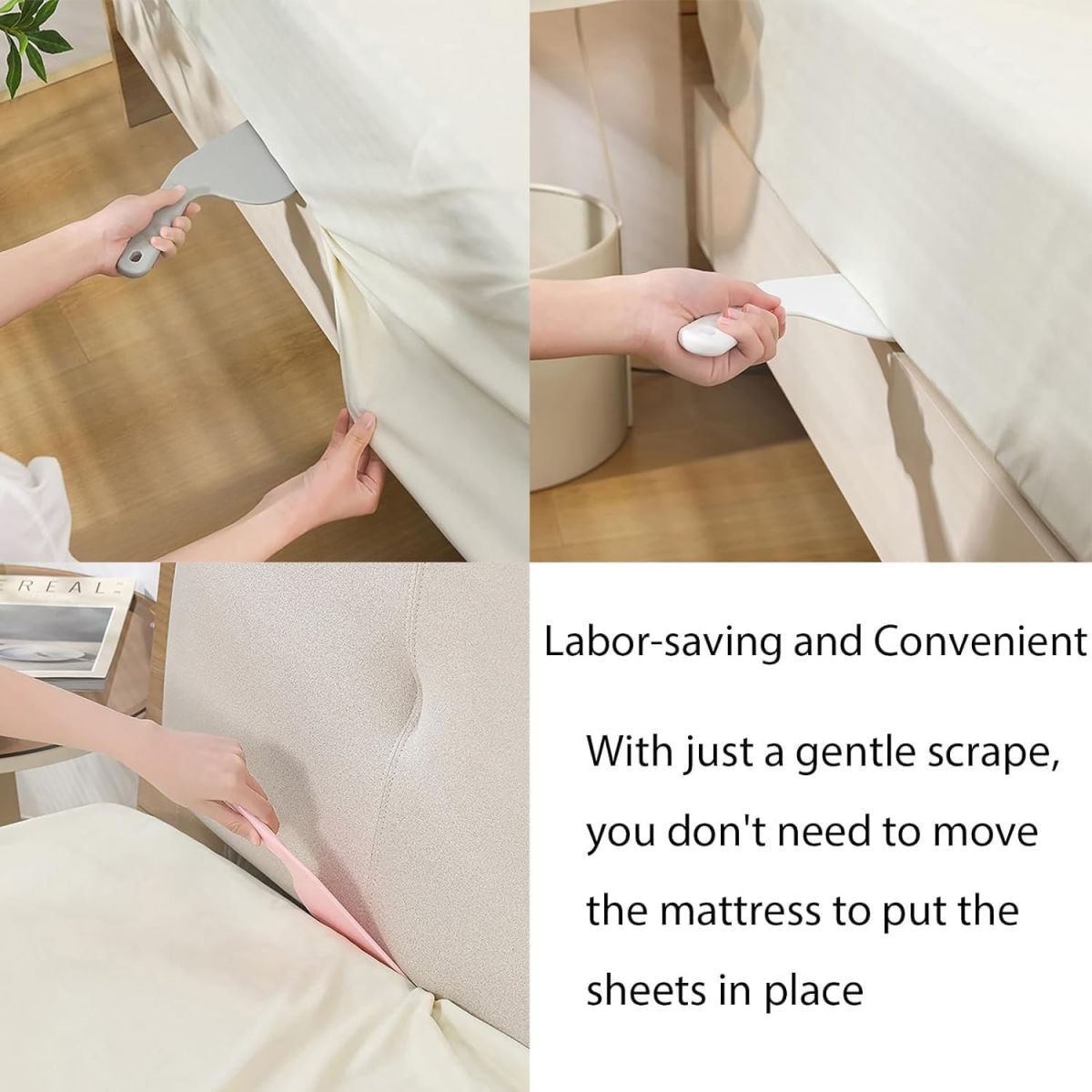 Bed Sheet Tucker – Easy Bed-Making Tool for Neat, Wrinkle-Free Sheets ( Random color ) View Gallery - Pakistan