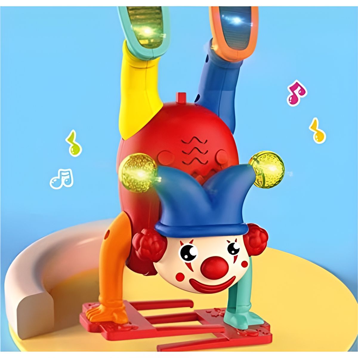 Electric Upside-Down Dancing Clown Toy with Music &amp; Flashing Lights – Battery Operated, Multicolor, Fun Interactive Gift for Kids Above 3 Years (Random Color) View Gallery - Pakistan