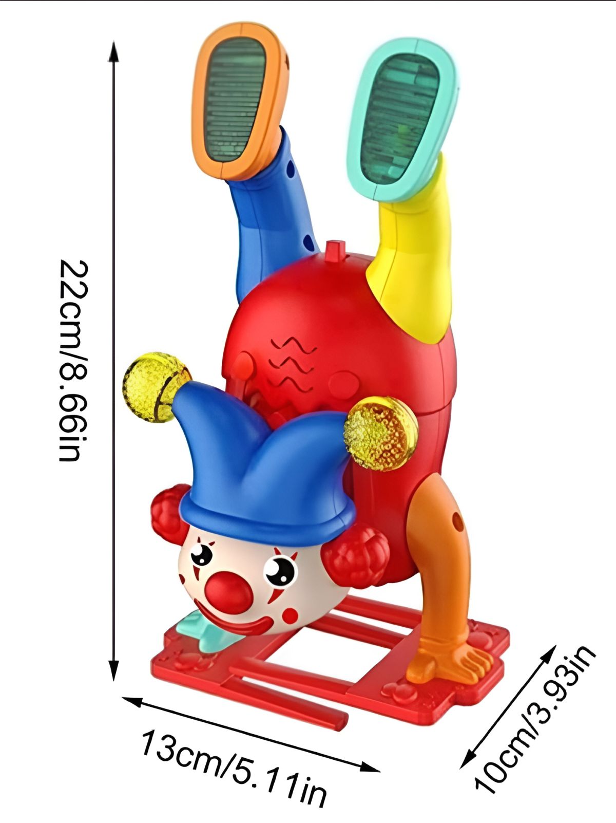 Electric Upside-Down Dancing Clown Toy with Music &amp; Flashing Lights – Battery Operated, Multicolor, Fun Interactive Gift for Kids Above 3 Years (Random Color) View Gallery - Pakistan