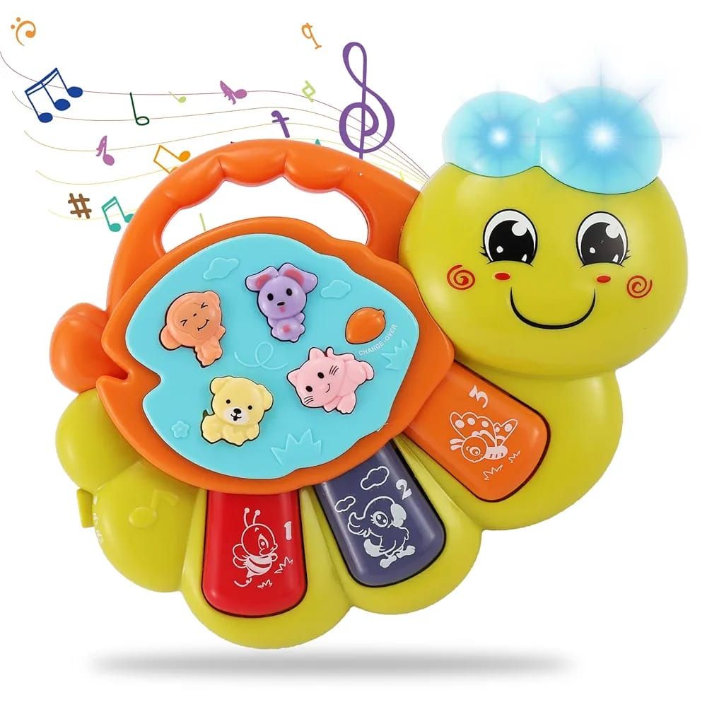 TOEY PLAY Baby Toy with Caterpillar for 12+ Months, Musical Piano Keyboard with Songs, Lights and Animal Sounds, Interactive Toys for Early Learning, Gifts for Little Kids, Boys, Girls 1 Year View Gallery - Pakistan