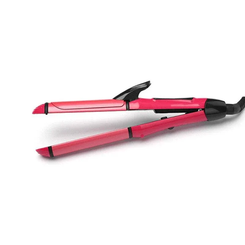 Nova 2-in-1 Hair Straightener &amp; Curler – Model NH-2009, Quick Heat-Up Ceramic Plates for Smooth Straightening &amp; Effortless Curls, Portable Dual-Use Styling Tool for All Hair Types View Gallery - Pakistan