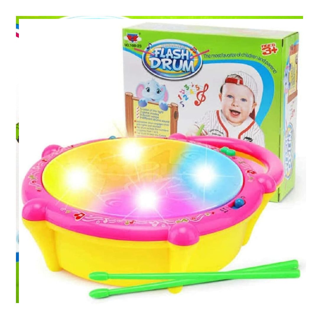 3D Flash Drum for Kids – Musical Toy with Lights, Sounds &amp; 3 Game Modes View Gallery - Pakistan