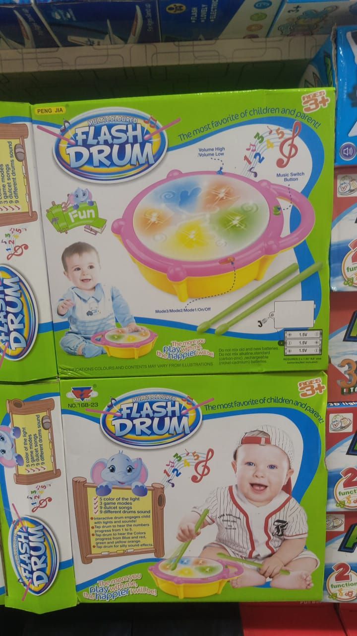 3D Flash Drum for Kids – Musical Toy with Lights, Sounds &amp; 3 Game Modes View Gallery - Pakistan