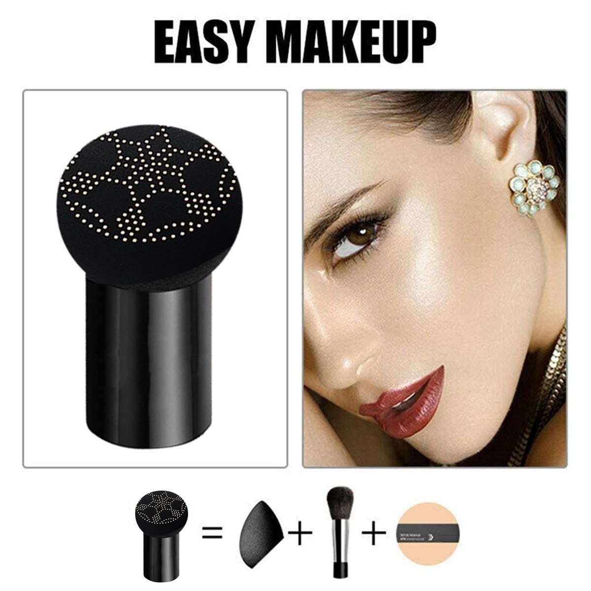 SUNISA Waterproof Mushroom Head Air Cushion Foundation – BB &amp; CC Cream with Moisturizing Liquid Base and Sponge Applicator View Gallery - Pakistan