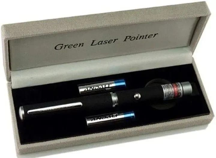 Green Multipurpose Laser Pointer Pen with Adjustable Antenna Cap for Pattern Projection and Presentations – Green Beam Light