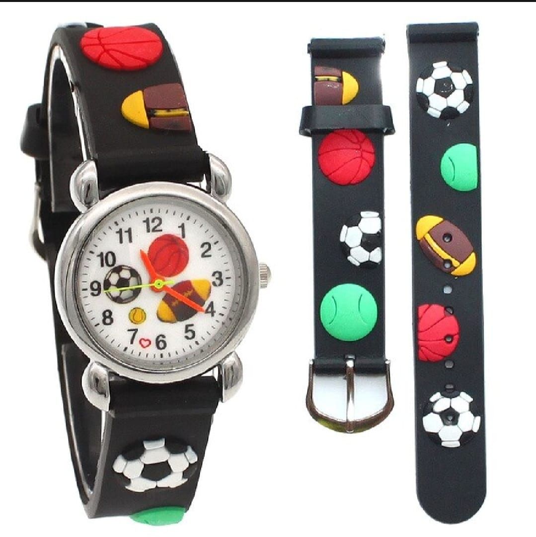 High Quality Cute Football Cartoon Children Watch Girls Rubber Kids Watches Boys Silicone Quartz Wristwatches (Random-Colour) View Gallery - Pakistan